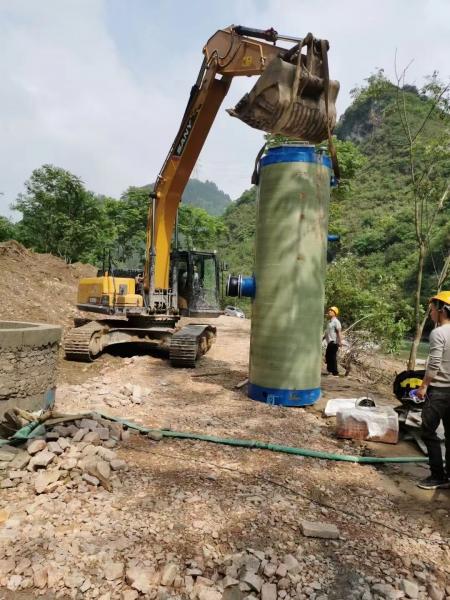 昌平区雅安芦山一体化提升泵施工现场